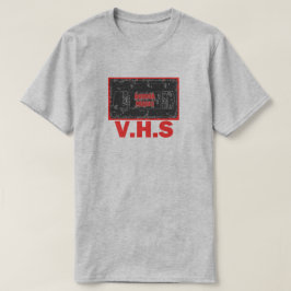 Camiseta Películas De Horror -V.H.S Rojo