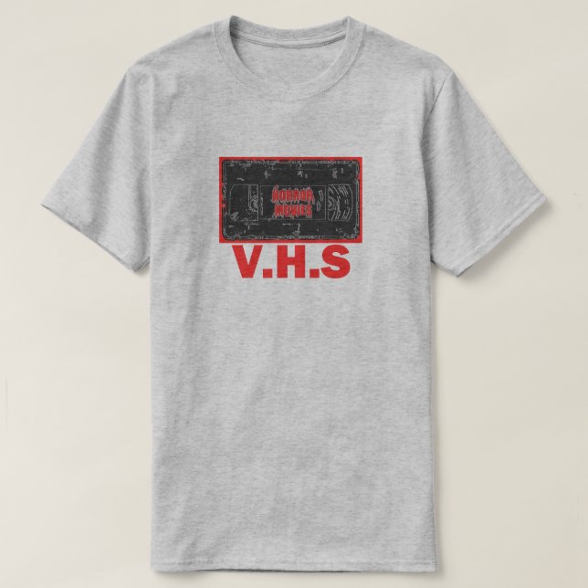 Camiseta Películas De Horror -V.H.S Rojo (Diseño del anverso)