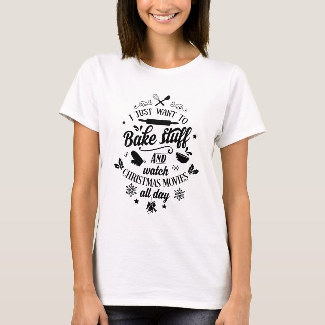 Camiseta PELÍCULAS DE navidades y escritura de vacaciones d (Anverso)