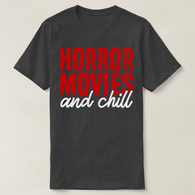 Camiseta películas de terror (Diseño del anverso)