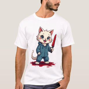 Camiseta Películas de terror de gatos divertidos Cute Hallo