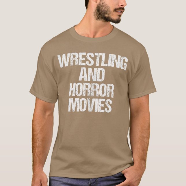 Camiseta Películas de terror de lucha libre Dicho divertido (Anverso)