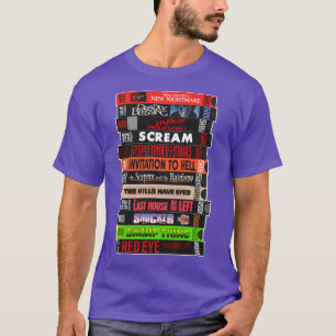 Camiseta Películas de terror de Wes Craven en VHS Pila fami