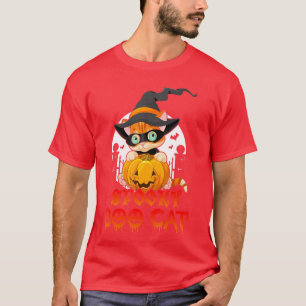Camiseta Películas de Terror Gato Divertido Halloween para