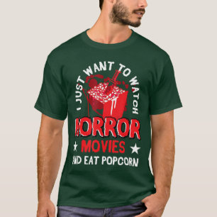 Camiseta Películas de terror Halloween Ver película de terr