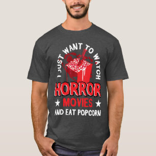 Camiseta Películas de terror Halloween Ver película de terr