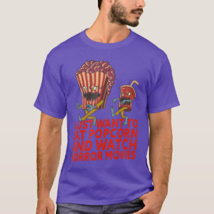 Camiseta Películas de terror Palomitas de maíz Cita Hallowe