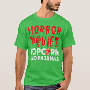 Camiseta Peliculas De Terror Para Mujeres Palomitas De Maiz