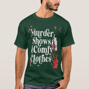 Camiseta Películas de Terror Shows de Asesinato Ropa Cómoda