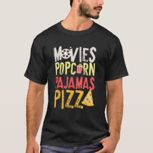 Camiseta Peliculas Palomitas de Maiz Pijamas Pizza Diversio