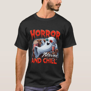 Camiseta Películas Y Chill Spooky Ghost Movie Amantes Regal