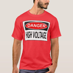 Camiseta Peligro Alta Tensión Choque Eléctrico Advertencia 