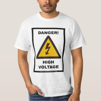 Camiseta ¡Peligro! Alto voltaje - blanco