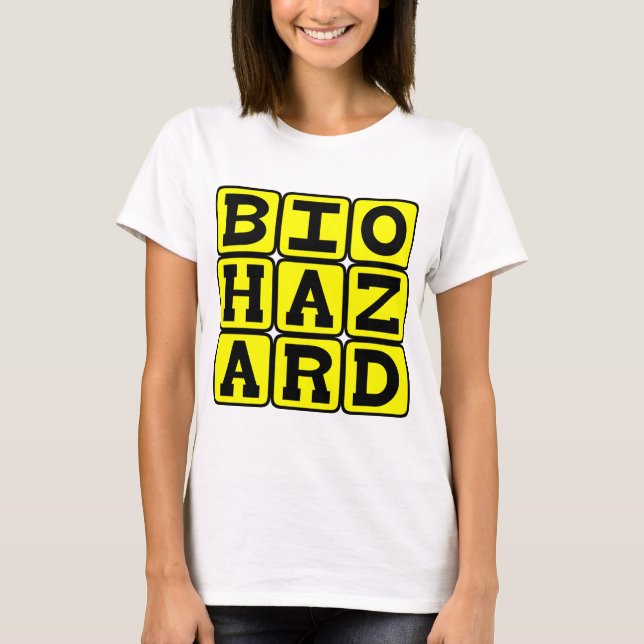 Camiseta Peligro biológico, Material peligroso (Anverso)