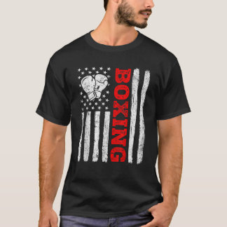 Camiseta Peligro De La Bandera Americana Boxear Patriótico 