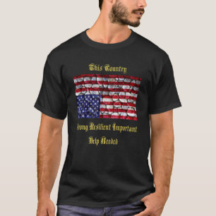 Camiseta Peligro de la bandera estadounidense al revés 1