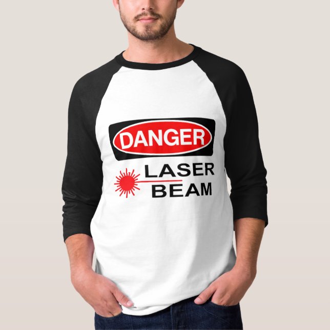 Camiseta Peligro, de rayo láser (Anverso)