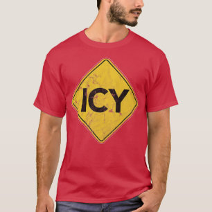 Camiseta Peligro de seguridad del Rótulo vial helado