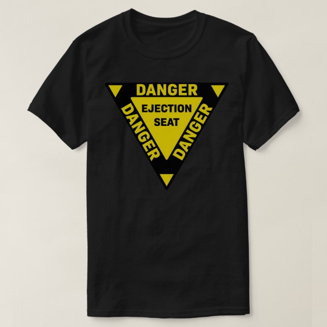 Camiseta Peligro del asiento de eyección amarillo (Diseño del anverso)