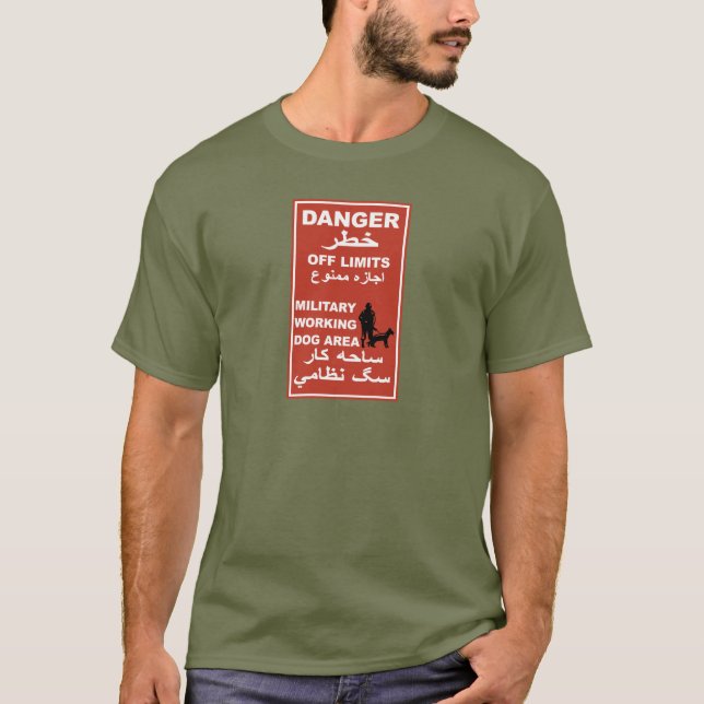 Camiseta Peligro del Rótulo de los límites, Afganistán (Anverso)