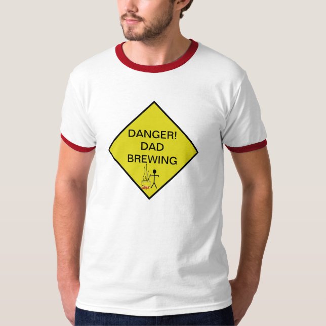 CAMISETA ¡PELIGRO! ELABORACIÓN DE LA CERVEZA DEL PAPÁ (Anverso)