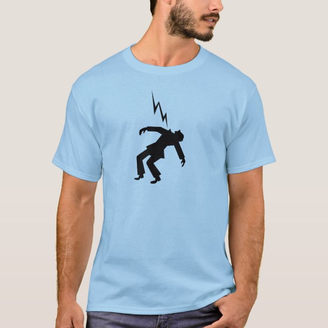 Camiseta ¡Peligro!  Señal de peligro eléctrica (Anverso)