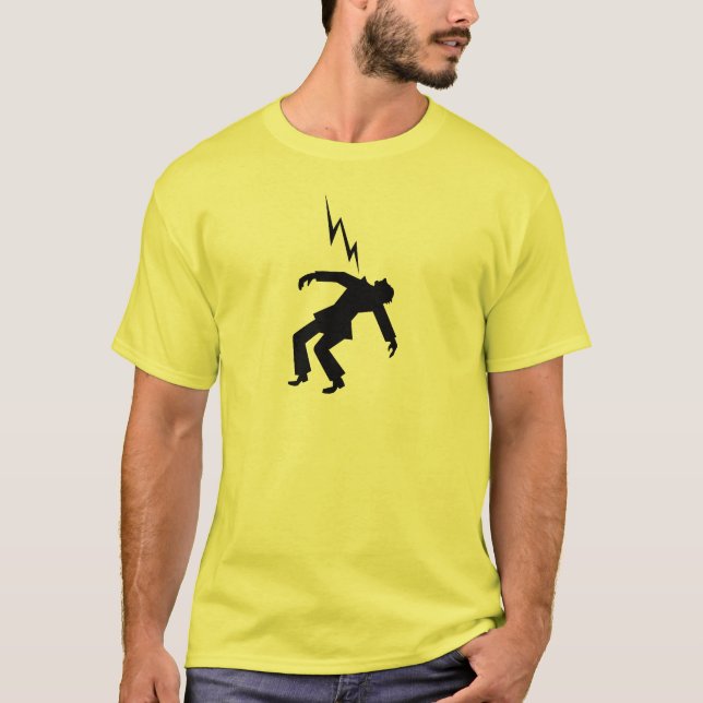 Camiseta ¡Peligro!  Señal de peligro eléctrica (Anverso)