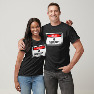 Camiseta Peligro Sin Rótulo de compensación