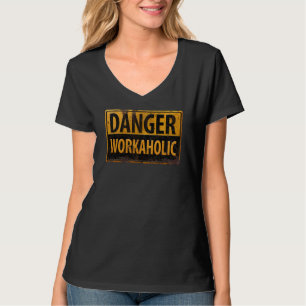 Camiseta PELIGRO TRABAJADOR AHOLIC RÚSTICO aviso de peligro