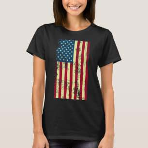 Camiseta Peligro Vintage 4 De Julio Bandera Estadounidense