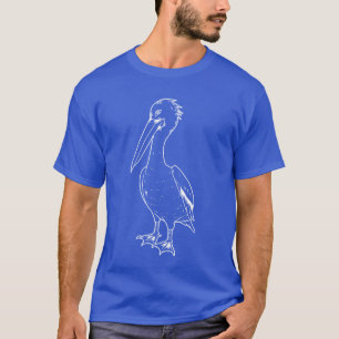 Camiseta Pelikan Silueta Pájaro ave de agua animales pelíca