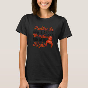 Camiseta Pelirrojos no discuten pelirroja