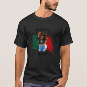 Camiseta Pelo Afro de Mujeres Reina Mexicana México Mujer M