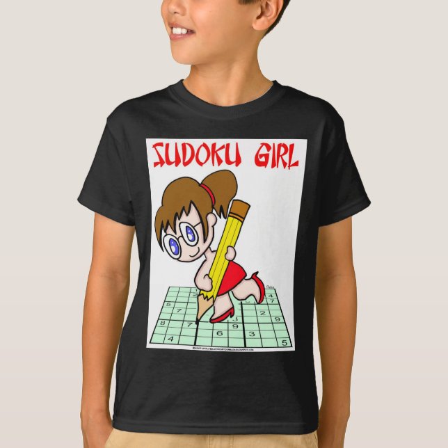 Camiseta Pelo de Brown del chica de Sudoku (Anverso)