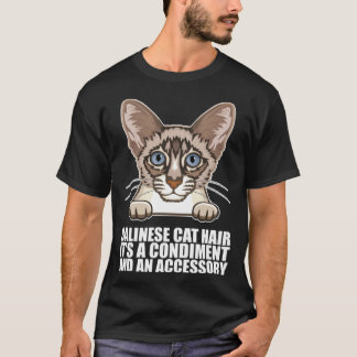 Camiseta pelo de gato balinés es un condimento y un accesor