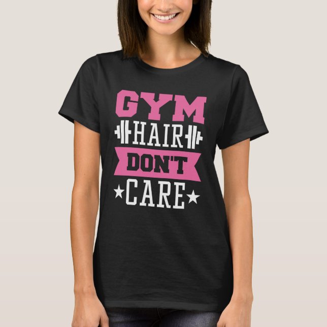 Camiseta Pelo de Gimnasio No Me Importa (Anverso)