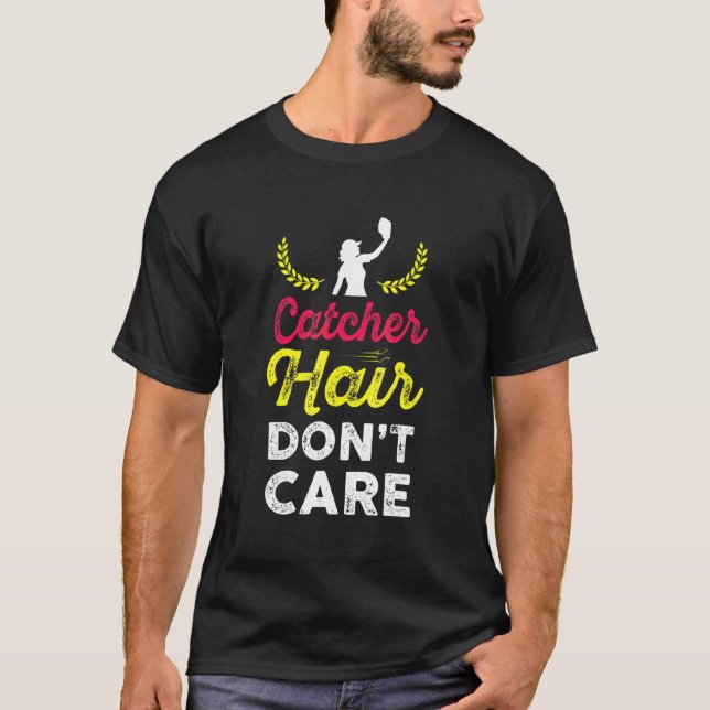 Camiseta Pelo de Receptor No Le Importa Para Sofball (Anverso)