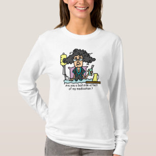 Camiseta Pelo oscuro del efecto secundario de la medicació
