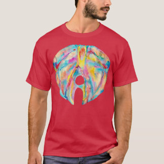 Camiseta Pelo pélvico arte impresión acuarela regalo de pin