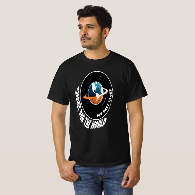 Camiseta Pelota de baloncesto | Disparo por el mundo | Mi m (Anverso completo)