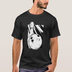 Camiseta Pelota de boliche con la mano dibujada para el Clu
