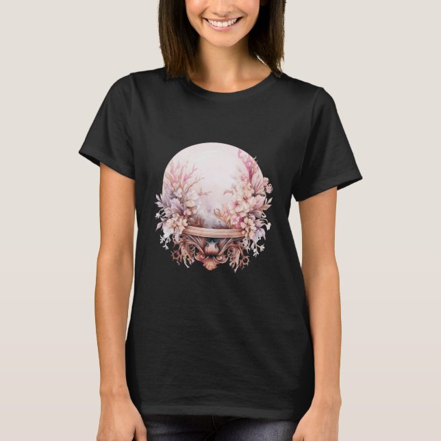 Camiseta Pelota de cristal de Floral blanca Black Happy Hal (Anverso)