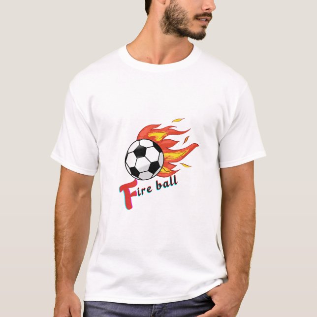 Camiseta Pelota de fuego - Fútbol en llamas (Anverso)