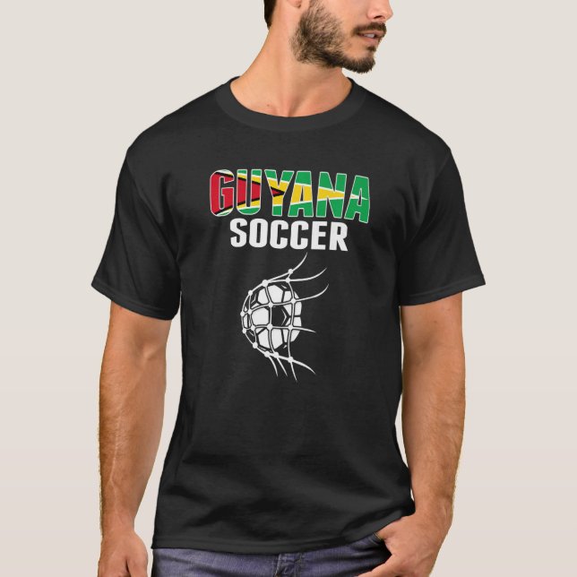 Camiseta Pelota De Fútbol De Guyana En Una Estrella De Fútb (Anverso)