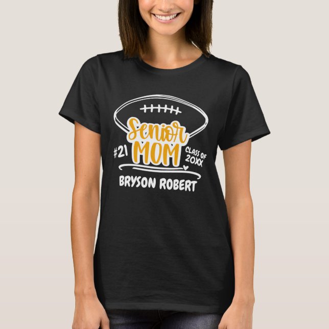 Camiseta Pelota de fútbol de mamá vida secundaria T-Shirt (Anverso)