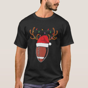 Camiseta Pelota de fútbol de Santa Hat Reindeer Matchin