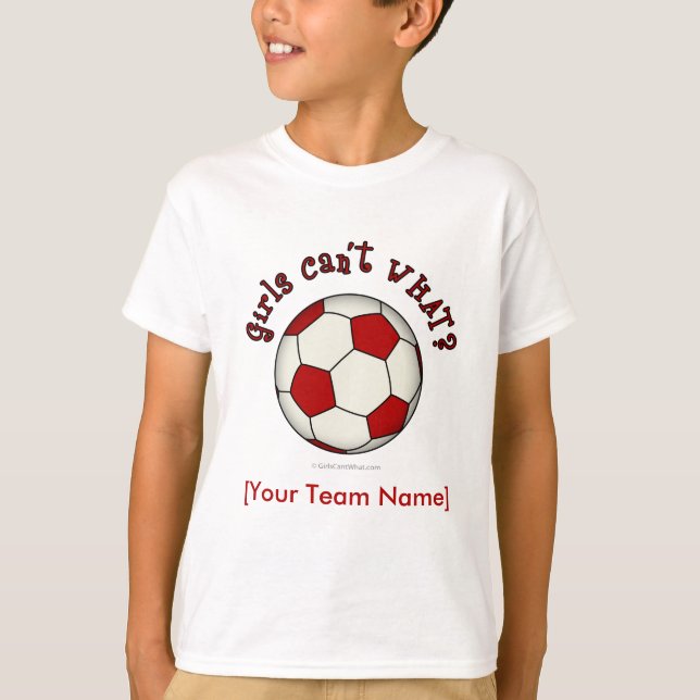 Camiseta Pelota de fútbol en rojo (Anverso)