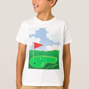Camiseta Pelota de Golf en Tee con Palo de Salida