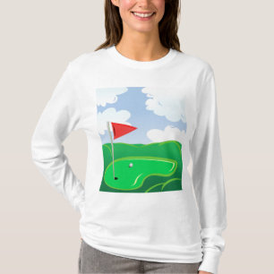 Camiseta Pelota de Golf en Tee con Palo de Salida