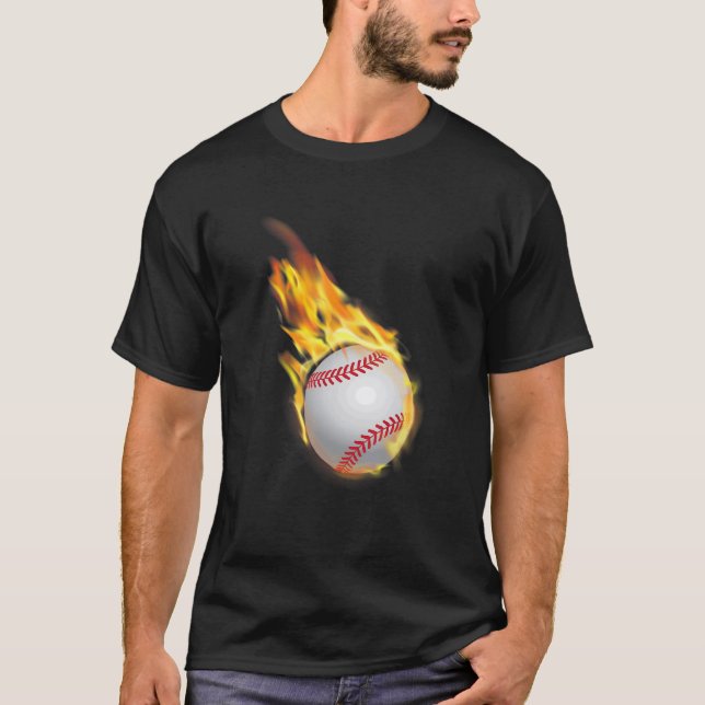 Camiseta Pelota De Incendio De Béisbol Lanzada De Un Pitche (Anverso)